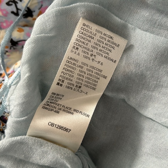 Free People Ivory Floral Print Maxi Skirt Elastic Band size XS - Picture 15 of 16